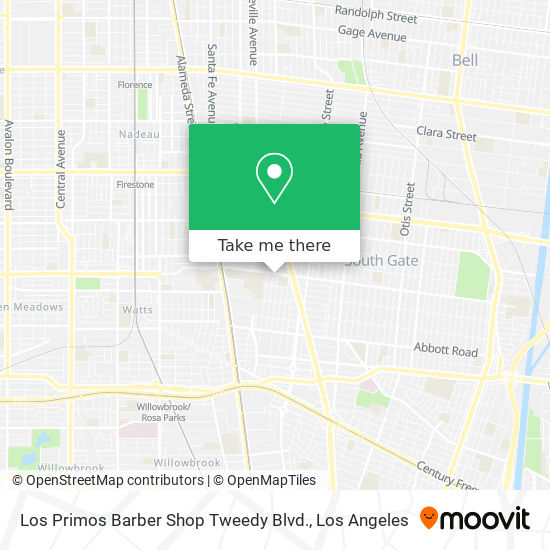 Mapa de Los Primos Barber Shop Tweedy Blvd.