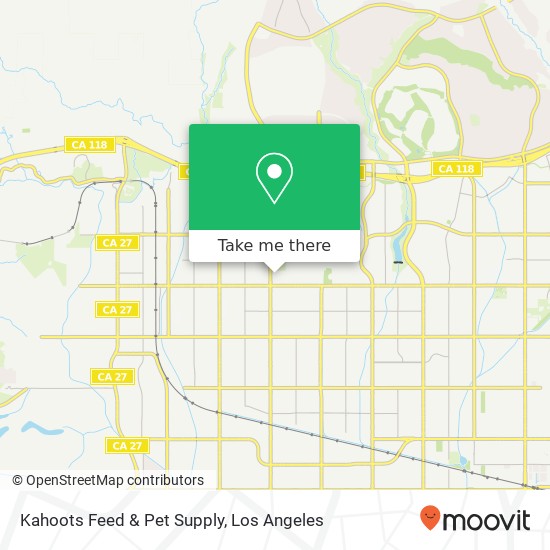 Mapa de Kahoots Feed & Pet Supply