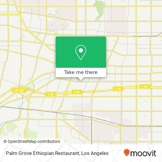 Mapa de Palm Grove Ethiopian Restaurant
