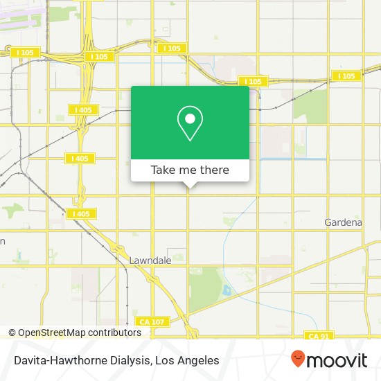 Davita-Hawthorne Dialysis map