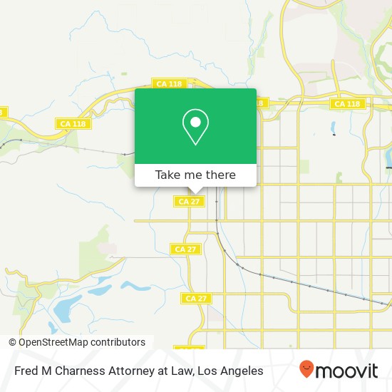 Fred M Charness Attorney at Law map