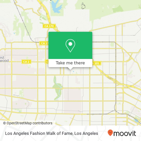 Los Angeles Fashion Walk of Fame map