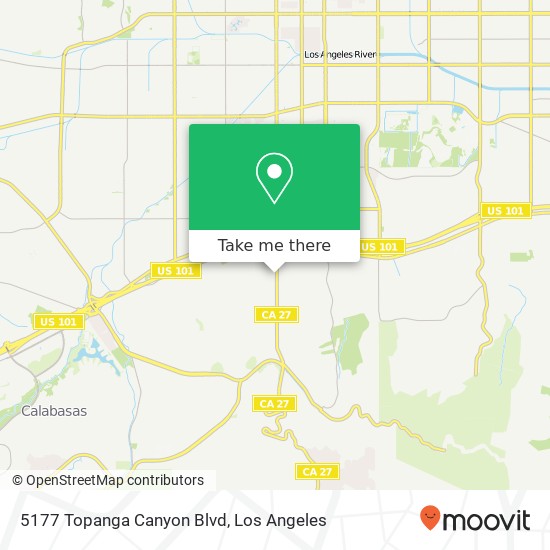 Mapa de 5177 Topanga Canyon Blvd