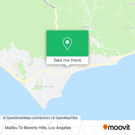 Mapa de Malibu To Beverly Hills