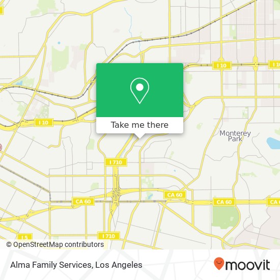 Alma Family Services map