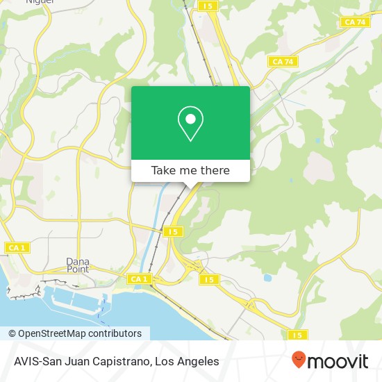 AVIS-San Juan Capistrano map
