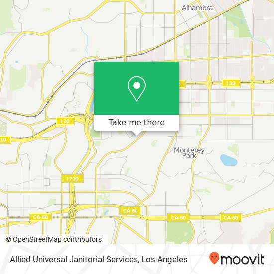 Allied Universal Janitorial Services map