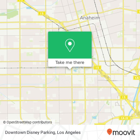 Downtown Disney Parking map