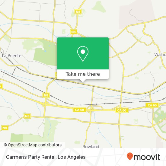 Carmen's Party Rental map