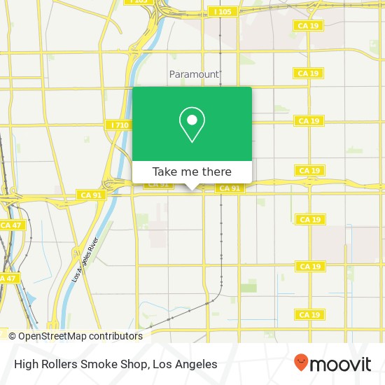 Mapa de High Rollers Smoke Shop