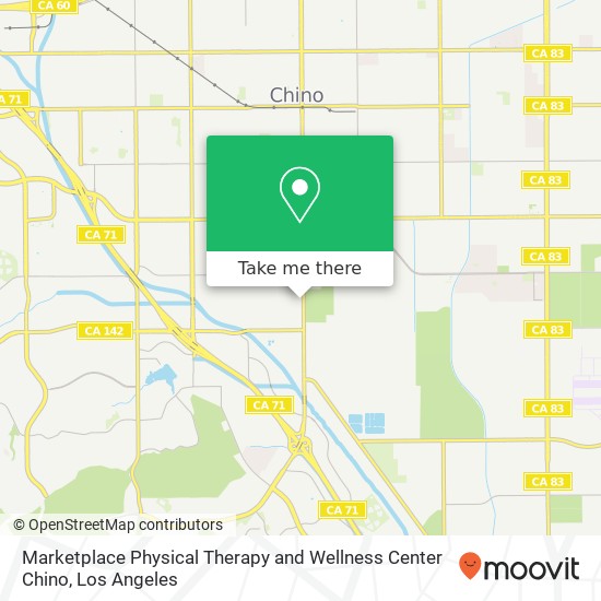 Marketplace Physical Therapy and Wellness Center Chino map