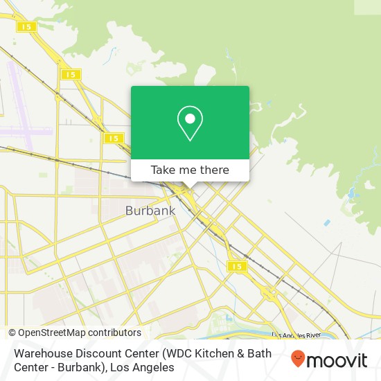 Mapa de Warehouse Discount Center (WDC Kitchen & Bath Center - Burbank)