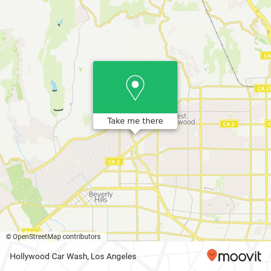 Mapa de Hollywood Car Wash