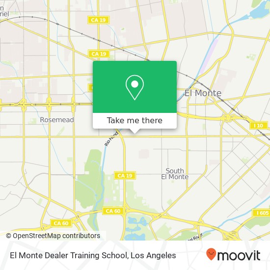 El Monte Dealer Training School map