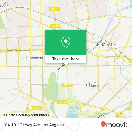 Mapa de CA-19 / Garvey Ave