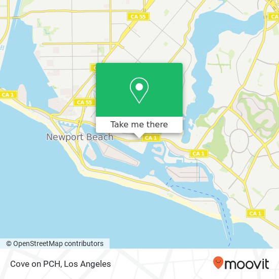 Cove on PCH map