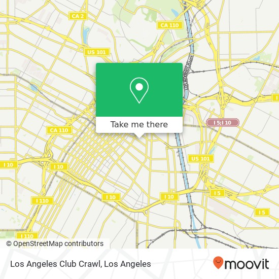 Mapa de Los Angeles Club Crawl