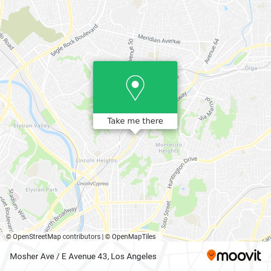Mapa de Mosher Ave / E Avenue 43