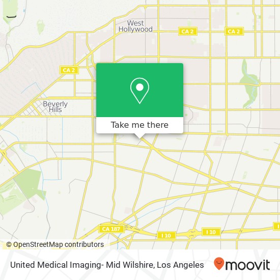 United Medical Imaging- Mid Wilshire map