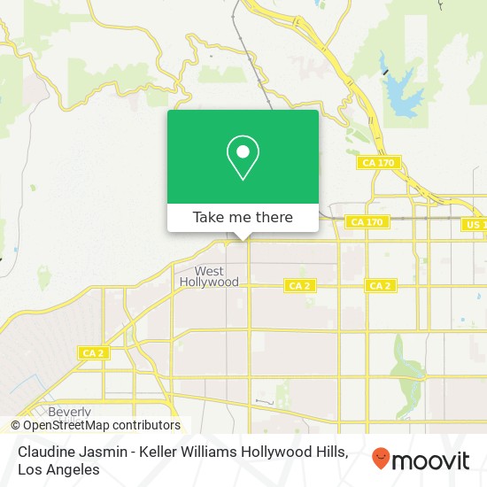 Claudine Jasmin - Keller Williams Hollywood Hills map