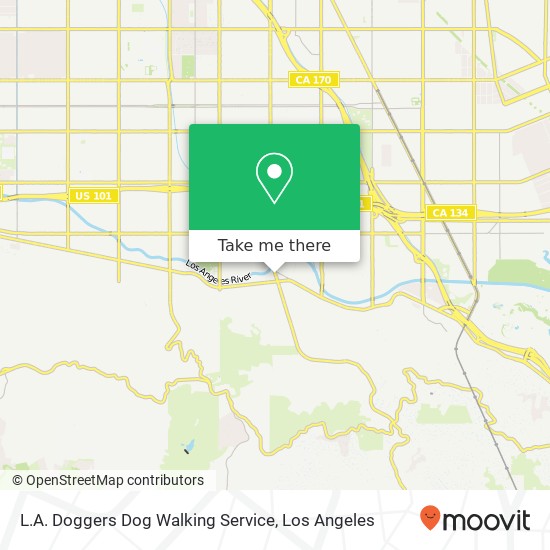 L.A. Doggers Dog Walking Service map