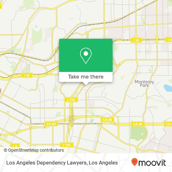 Mapa de Los Angeles Dependency Lawyers