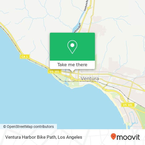 Ventura Harbor Bike Path map