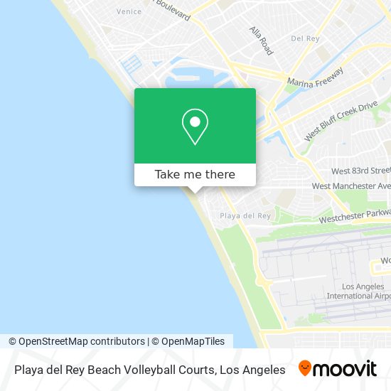 Mapa de Playa del Rey Beach Volleyball Courts