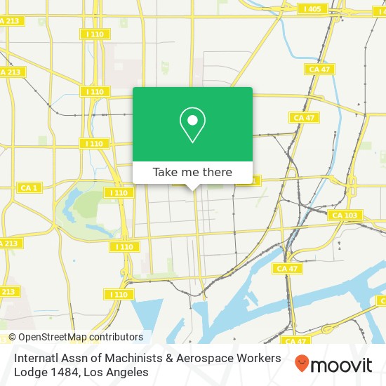 Mapa de Internatl Assn of Machinists & Aerospace Workers Lodge 1484