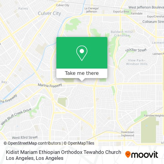 Mapa de Kidist Mariam Ethiopian Orthodox Tewahdo Church Los Angeles