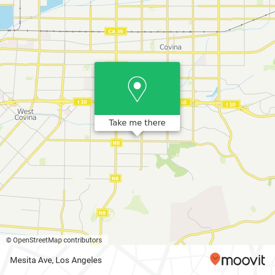 Mesita Ave map