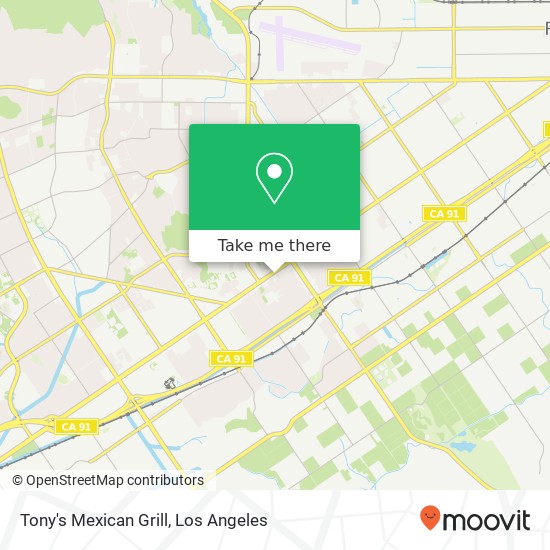 Mapa de Tony's Mexican Grill