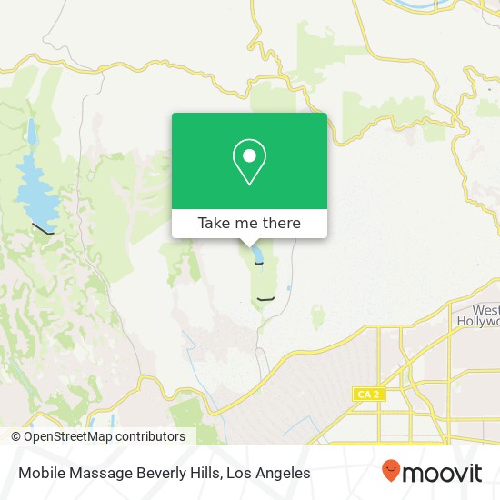 Mobile Massage Beverly Hills map