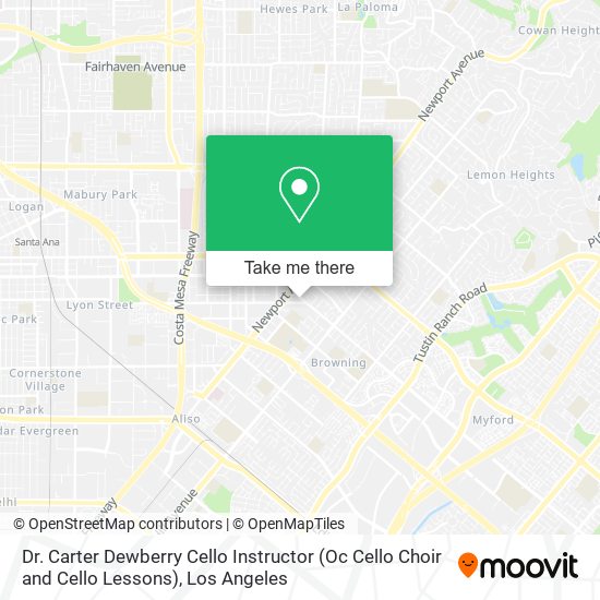 Mapa de Dr. Carter Dewberry Cello Instructor (Oc Cello Choir and Cello Lessons)