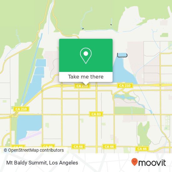 Mt Baldy Summit map