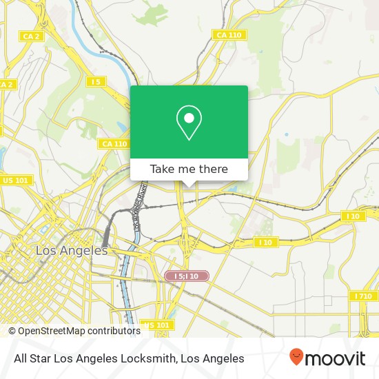 All Star Los Angeles Locksmith map