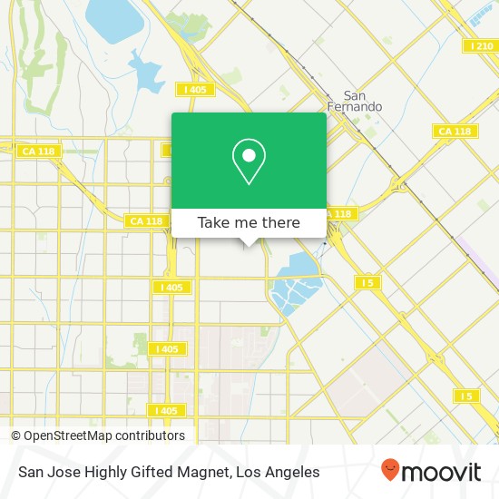 San Jose Highly Gifted Magnet map
