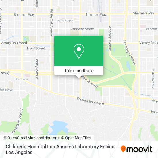 Mapa de Children's Hospital Los Angeles Laboratory Encino