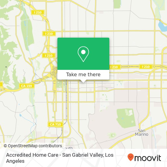 Mapa de Accredited Home Care - San Gabriel Valley