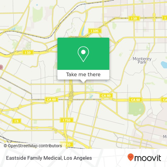 Mapa de Eastside Family Medical