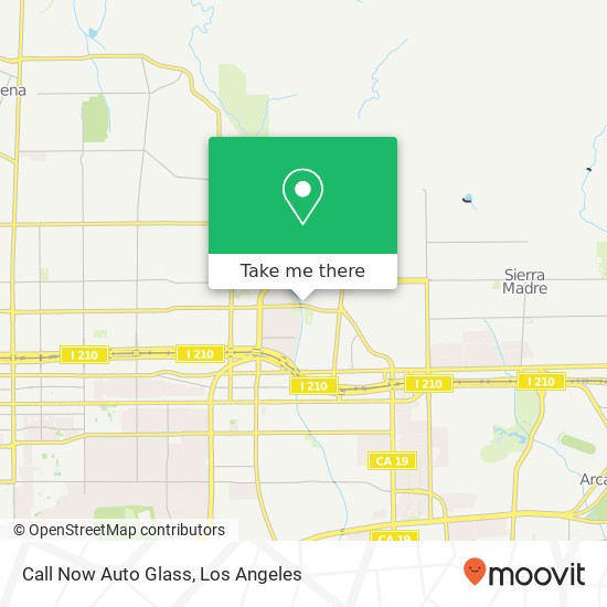 Mapa de Call Now Auto Glass