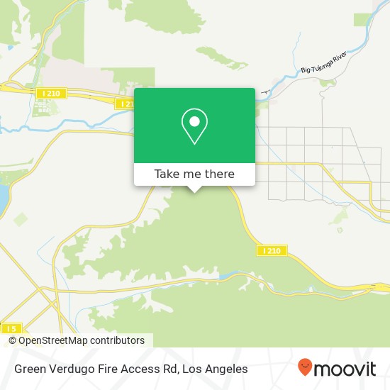 Green Verdugo Fire Access Rd map