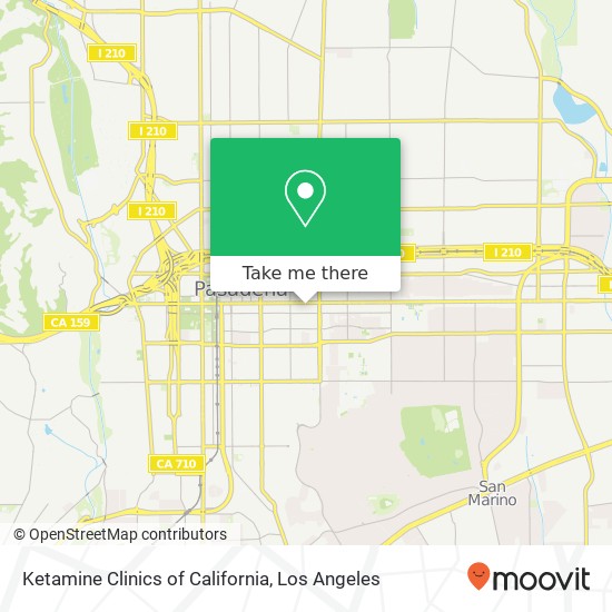 Ketamine Clinics of California map