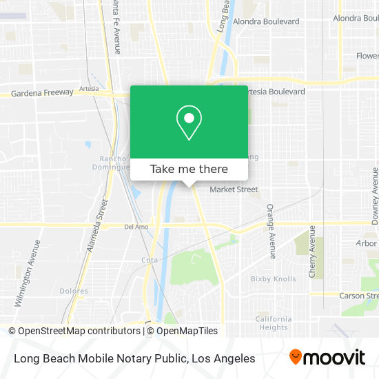 Long Beach Mobile Notary Public map