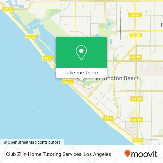 Mapa de Club Z! in-Home Tutoring Services