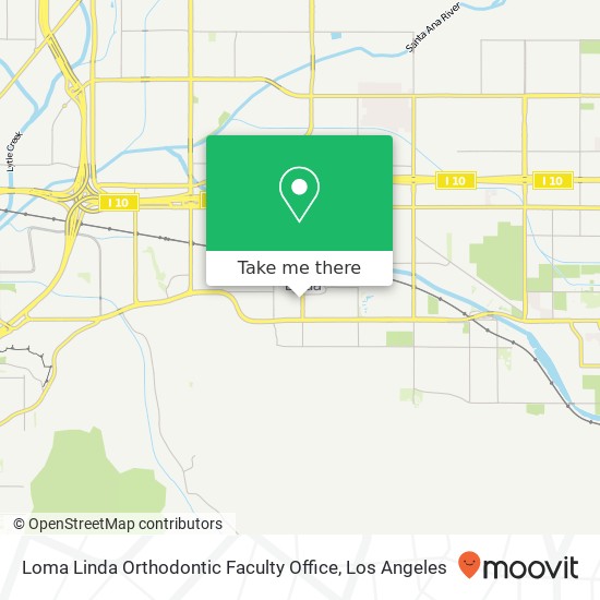 Loma Linda Orthodontic Faculty Office map