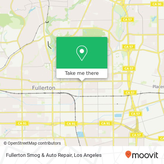 Fullerton Smog & Auto Repair map
