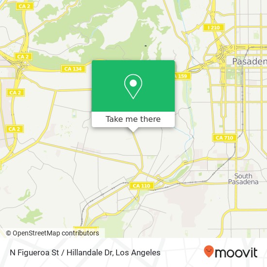 N Figueroa St / Hillandale Dr map