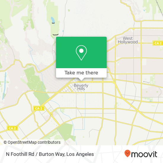 Mapa de N Foothill Rd / Burton Way