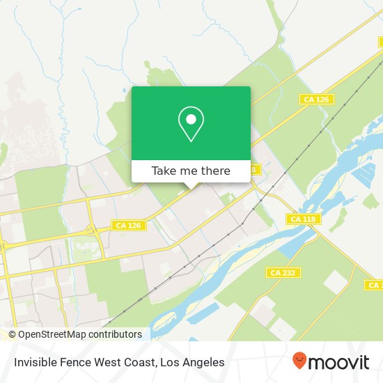 Mapa de Invisible Fence West Coast